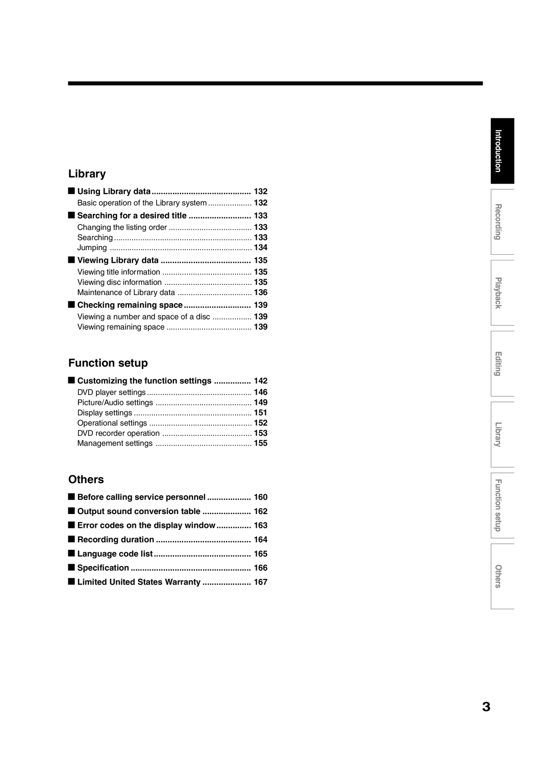 Toshiba RD-XS35SU owner manual Library, Function setup, Others 