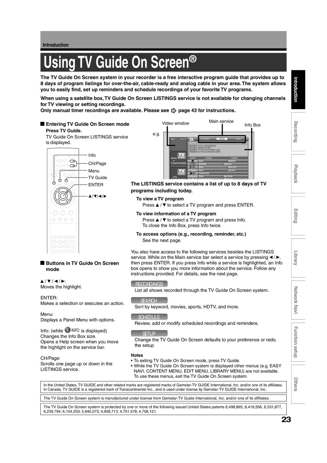 Toshiba RD-XS55KU owner manual Using TV Guide On Screen, Buttons in TV Guide On Screen, Mode 