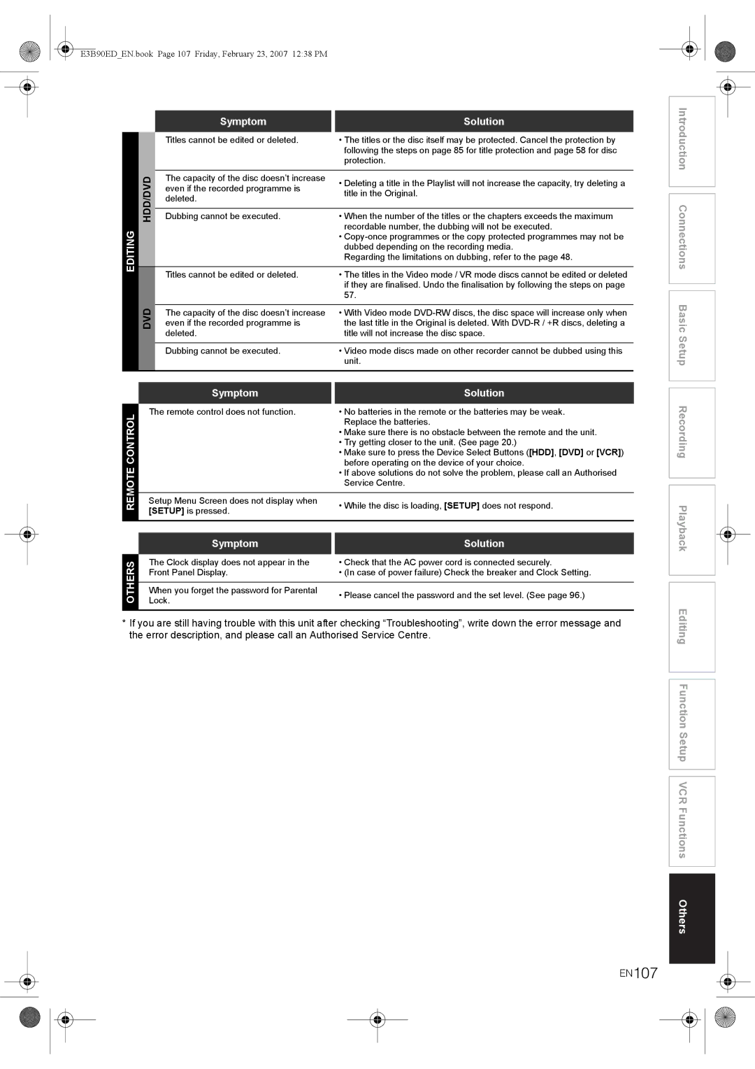 Toshiba RD-XV47KE manual EN107 