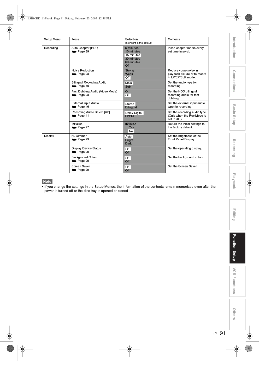 Toshiba RD-XV47KE manual Lpcm 