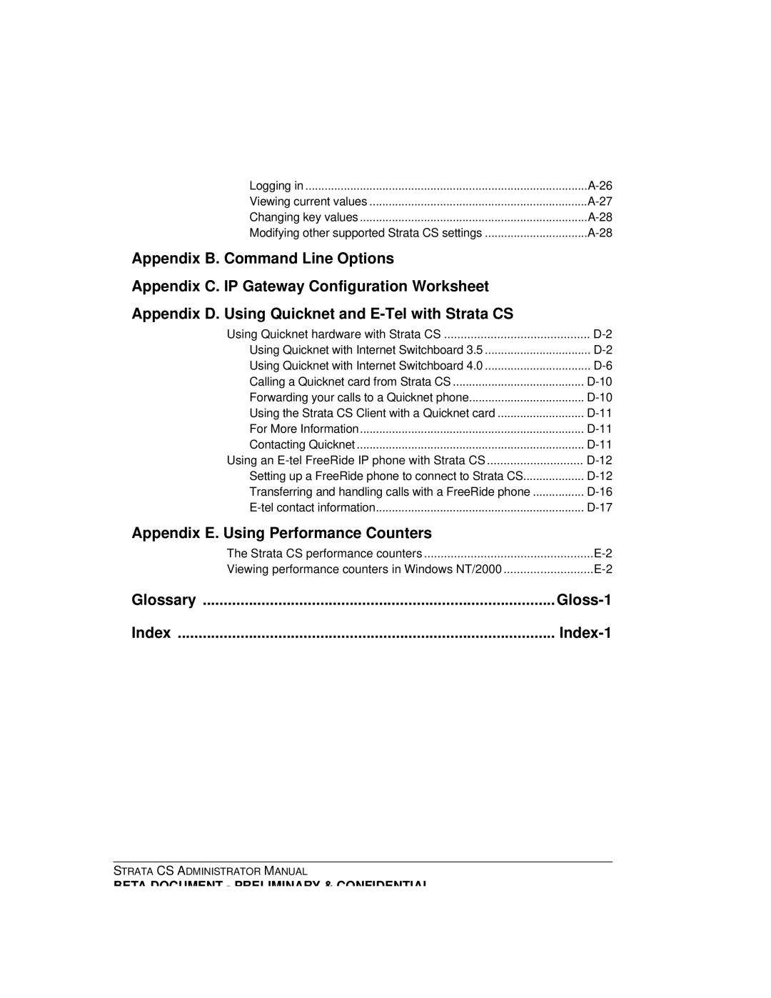 Toshiba Release 4.0 manual Appendix E. Using Performance Counters 