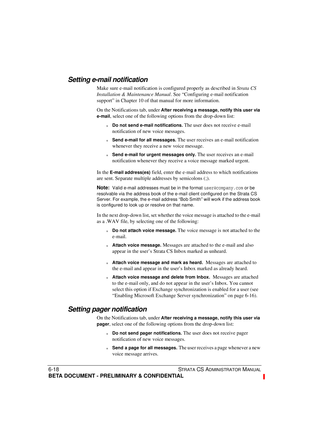 Toshiba Release 4.0 manual Setting e-mail notification, Setting pager notification 