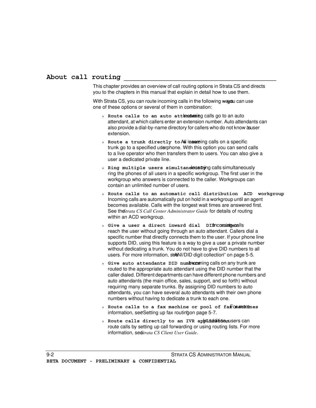 Toshiba Release 4.0 manual About call routing, Route calls to an automatic call distribution ACD workgroup 