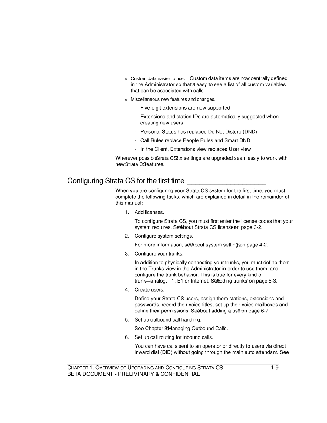 Toshiba Release 4.0 manual Configuring Strata CS for the first time 