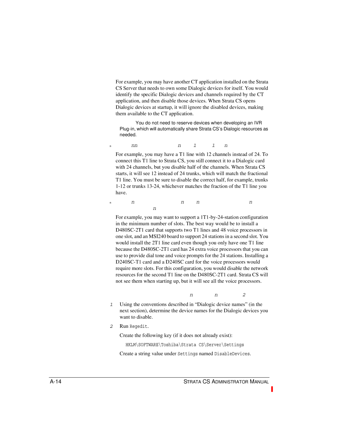 Toshiba Release 4.0 manual To connect a fractional T1 or E1 line to Strata CS 