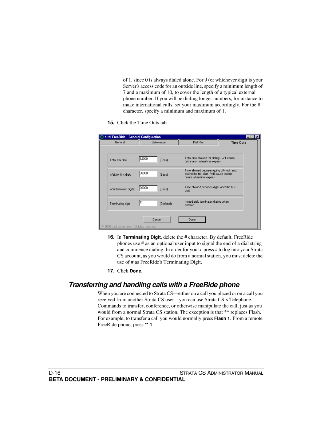 Toshiba Release 4.0 manual Transferring and handling calls with a FreeRide phone 