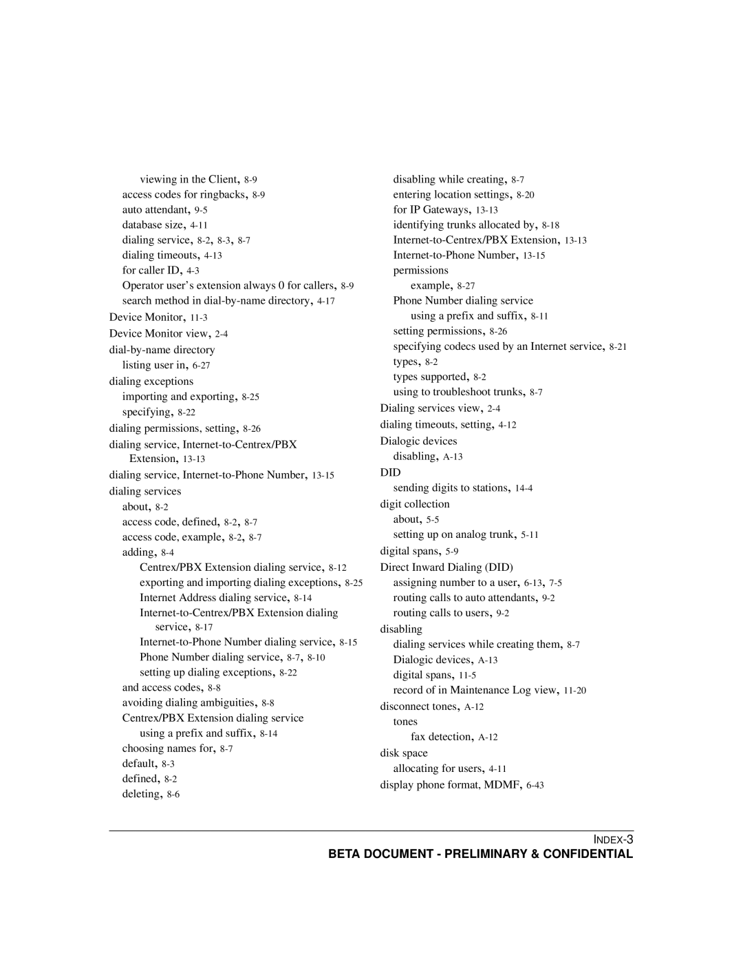 Toshiba Release 4.0 manual For caller ID, Types supported, Disabling, Digital spans, Tones Fax detection, disk space 