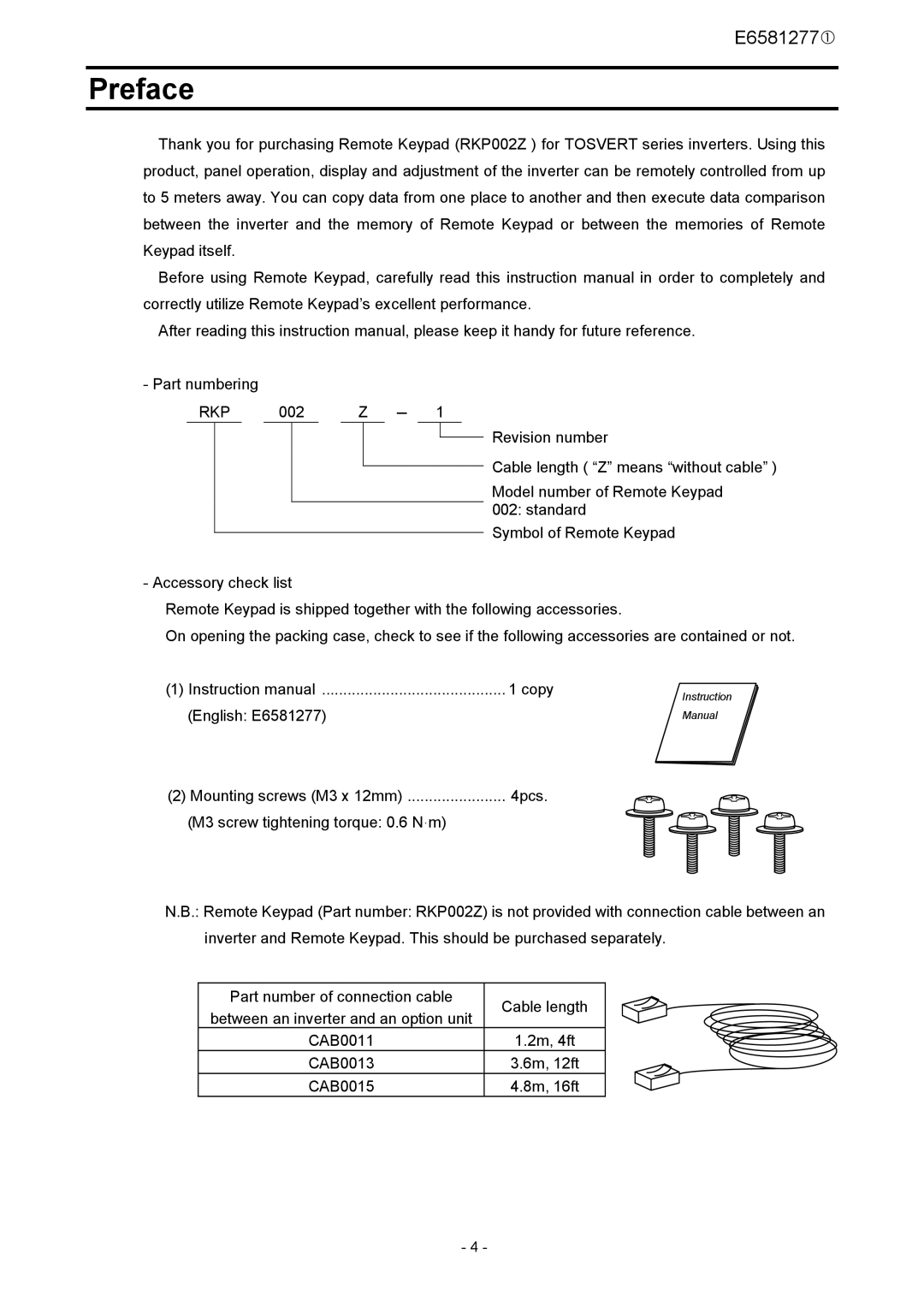 Toshiba RKP002Z instruction manual Preface, Rkp 