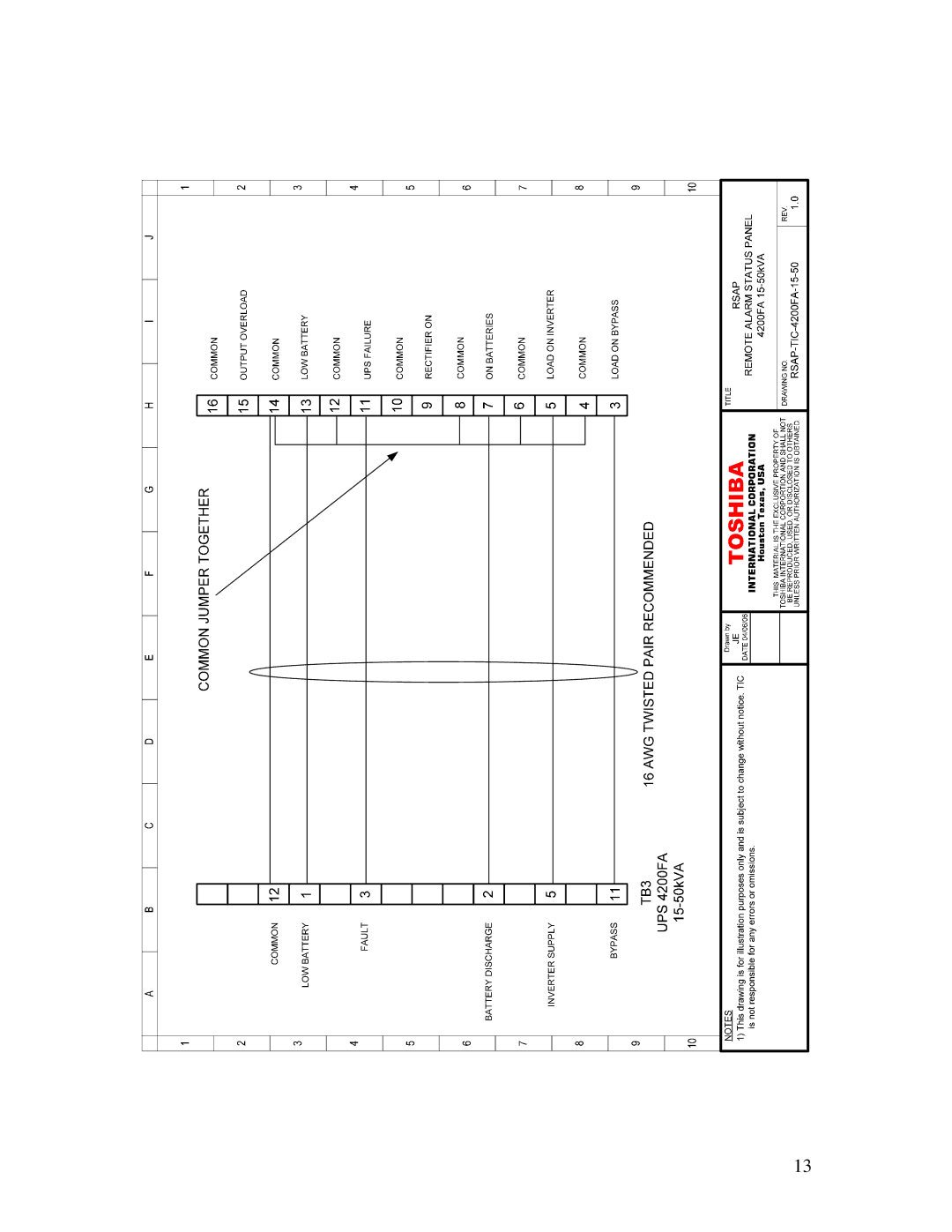 Toshiba RSAP instruction manual 