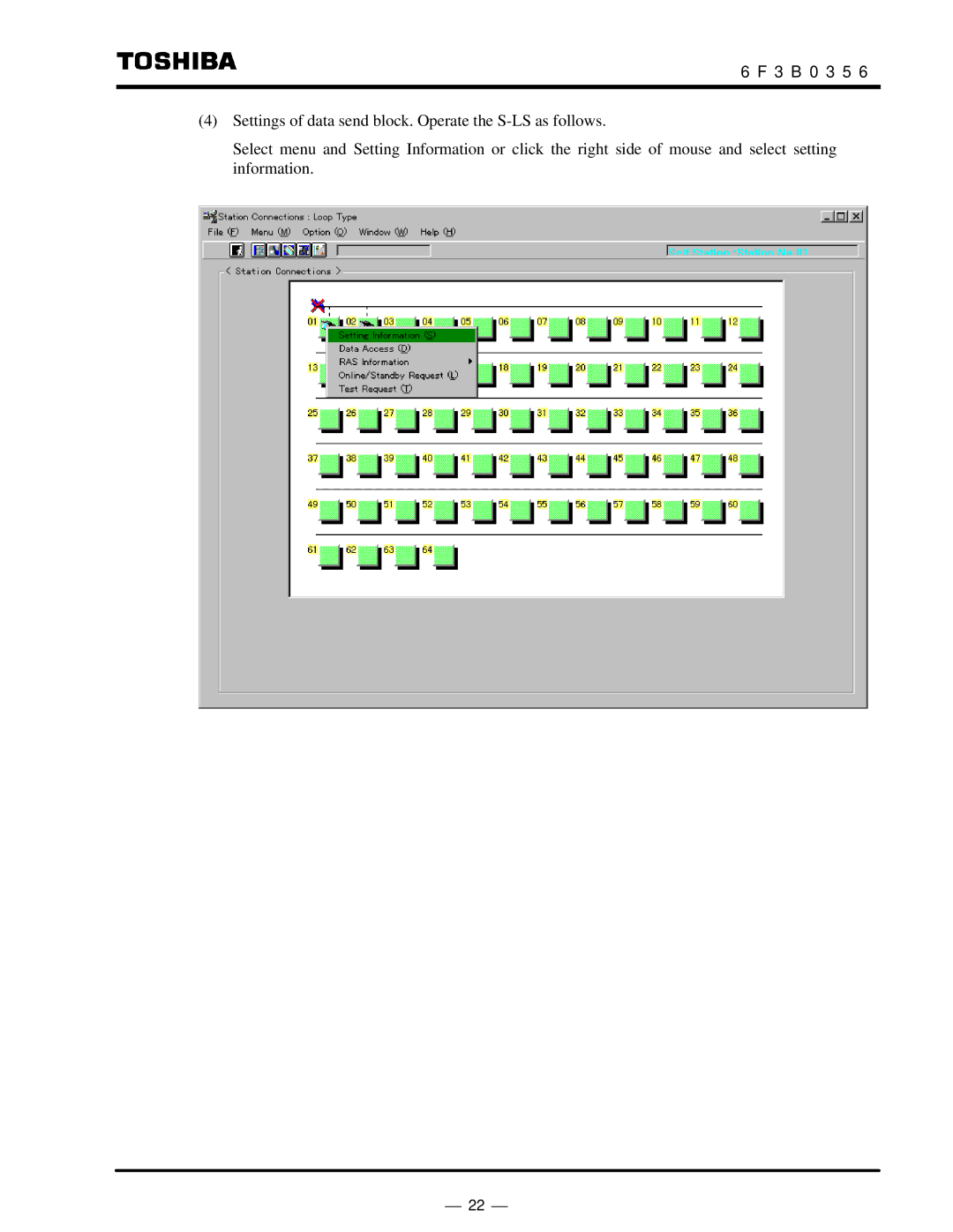 Toshiba S20LP instruction manual ⎯ 22 ⎯ 