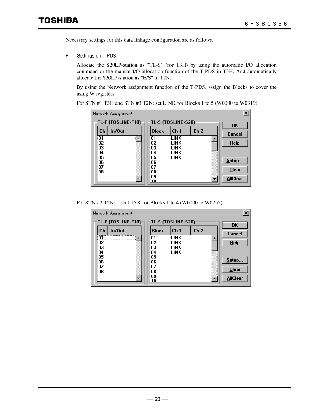 Toshiba S20LP instruction manual ∙ Settings on T-PDS 