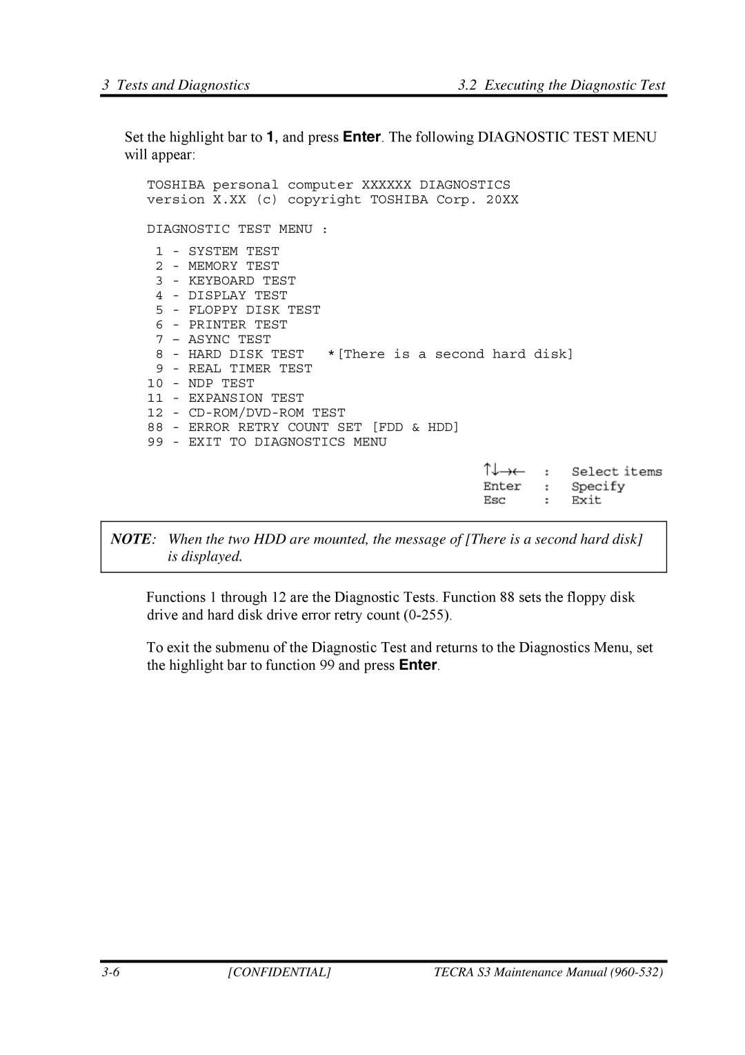 Toshiba S4 manual Real Timer Test 