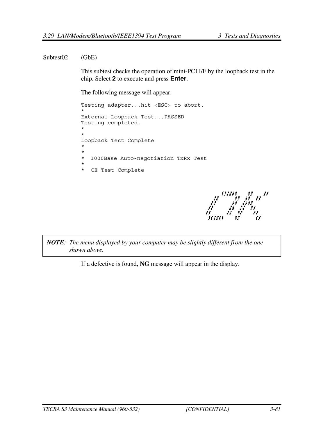 Toshiba S4 manual Confidential 