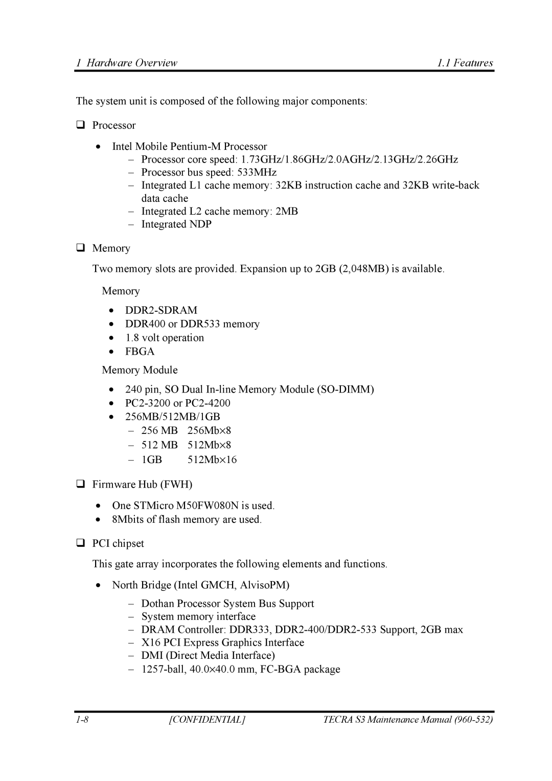 Toshiba S4 manual DDR2-SDRAM 