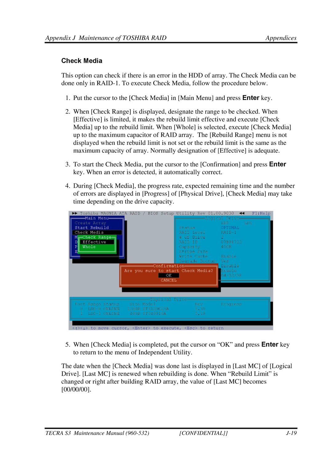 Toshiba S4 manual Check Media 