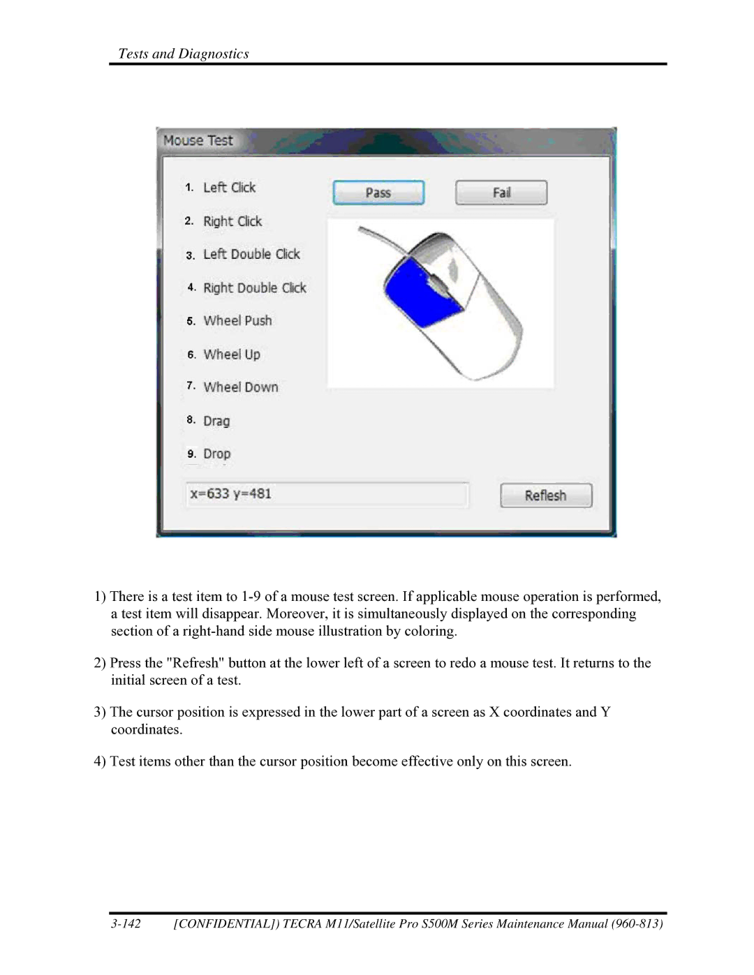 Toshiba S500M manual Tests and Diagnostics 