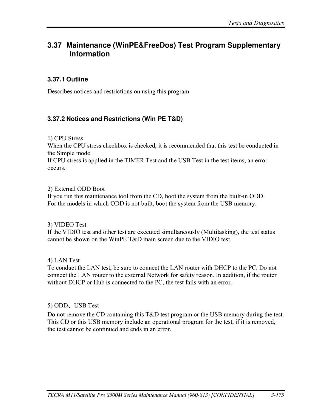 Toshiba S500M manual Outline 