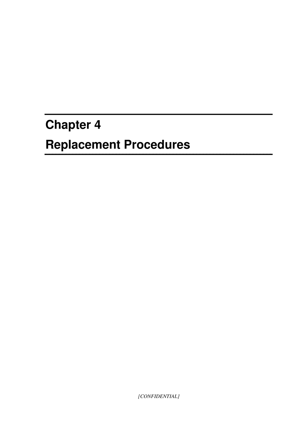 Toshiba S500M manual Chapter Replacement Procedures 