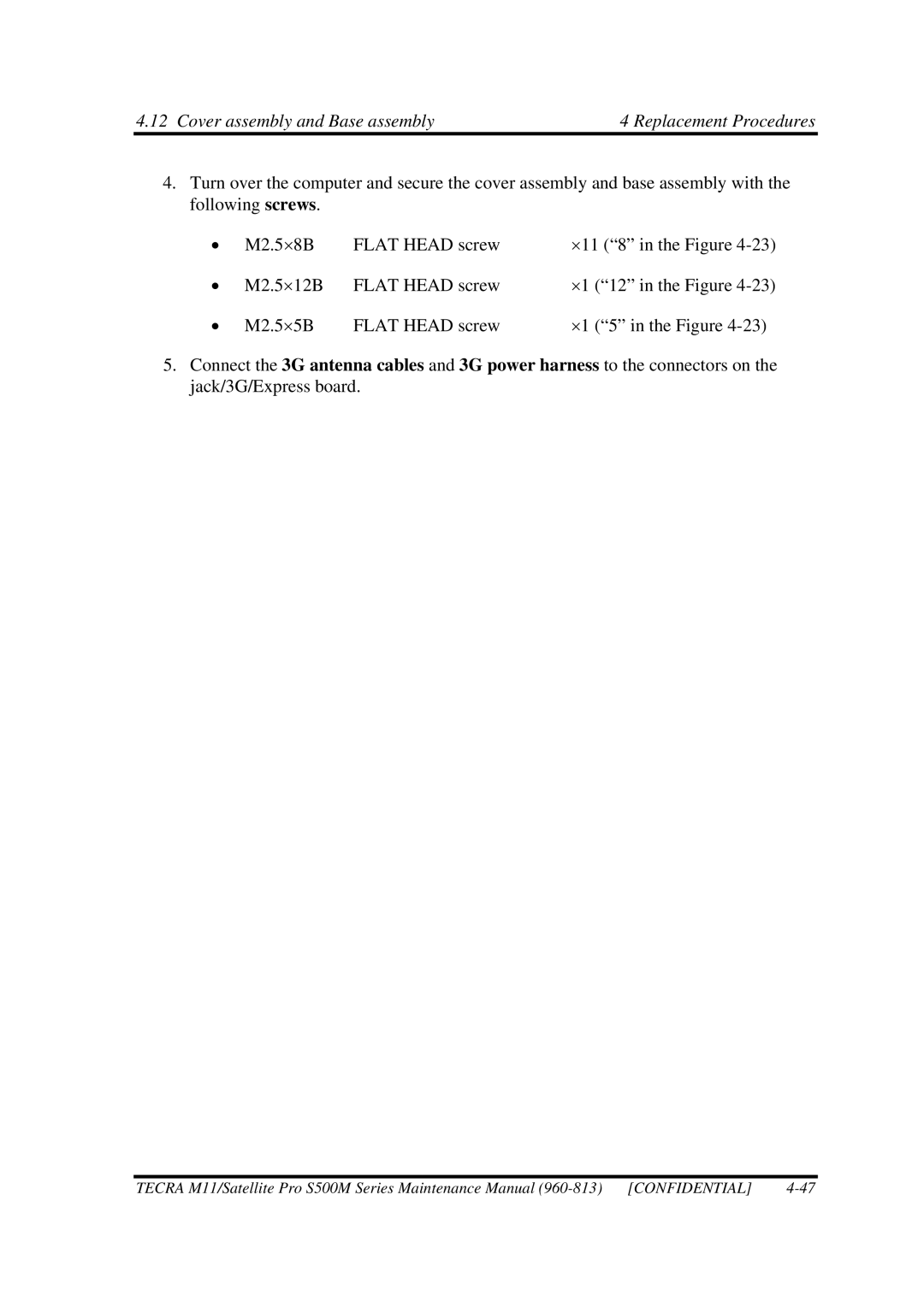 Toshiba S500M manual Cover assembly and Base assembly 