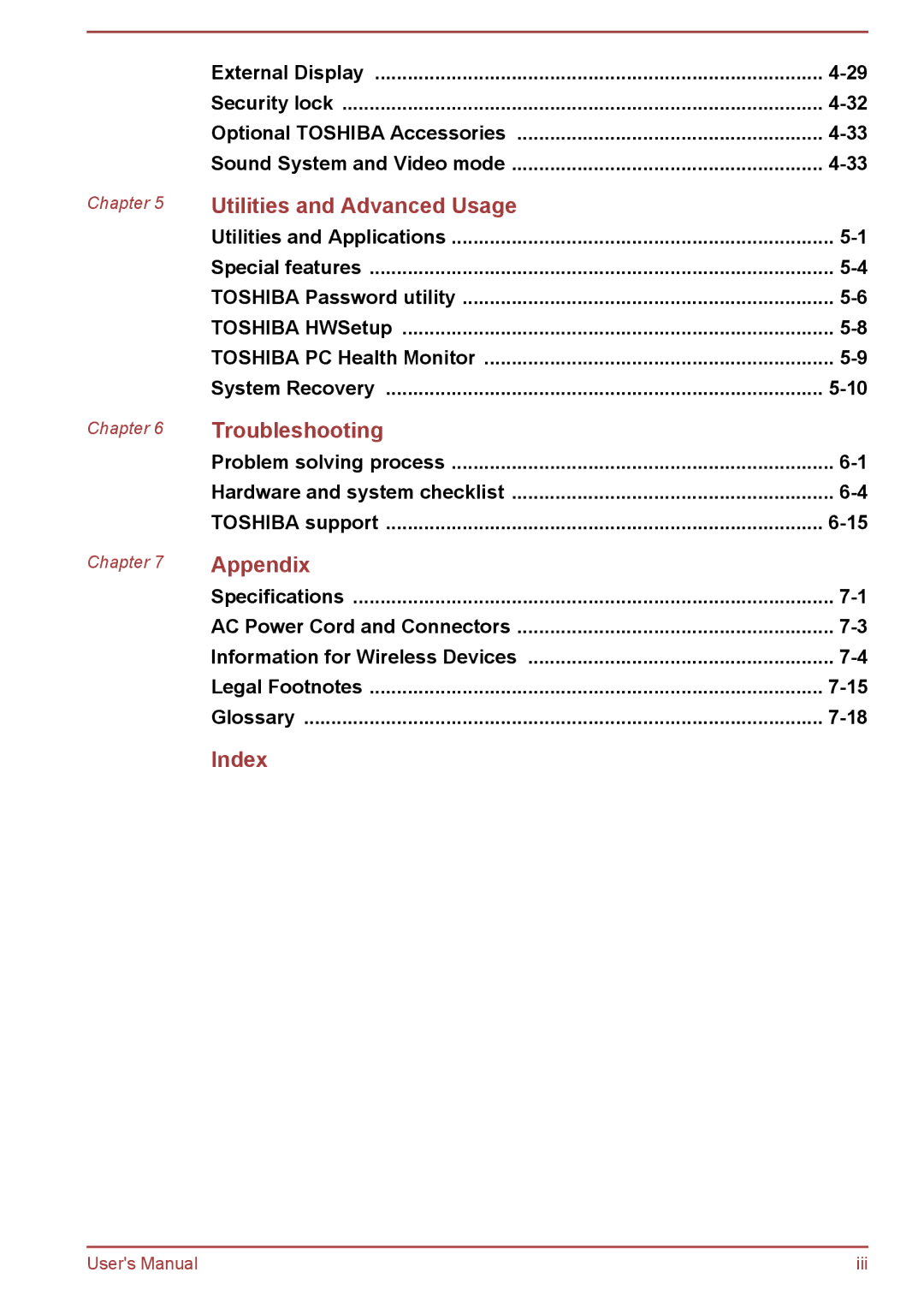 Toshiba S70-B, L70-B, C70-B user manual Troubleshooting 