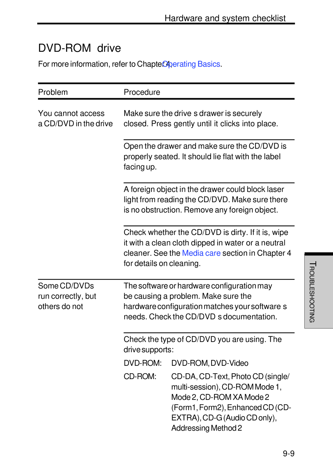 Toshiba Satellite 2450 user manual Dvd-Rom 