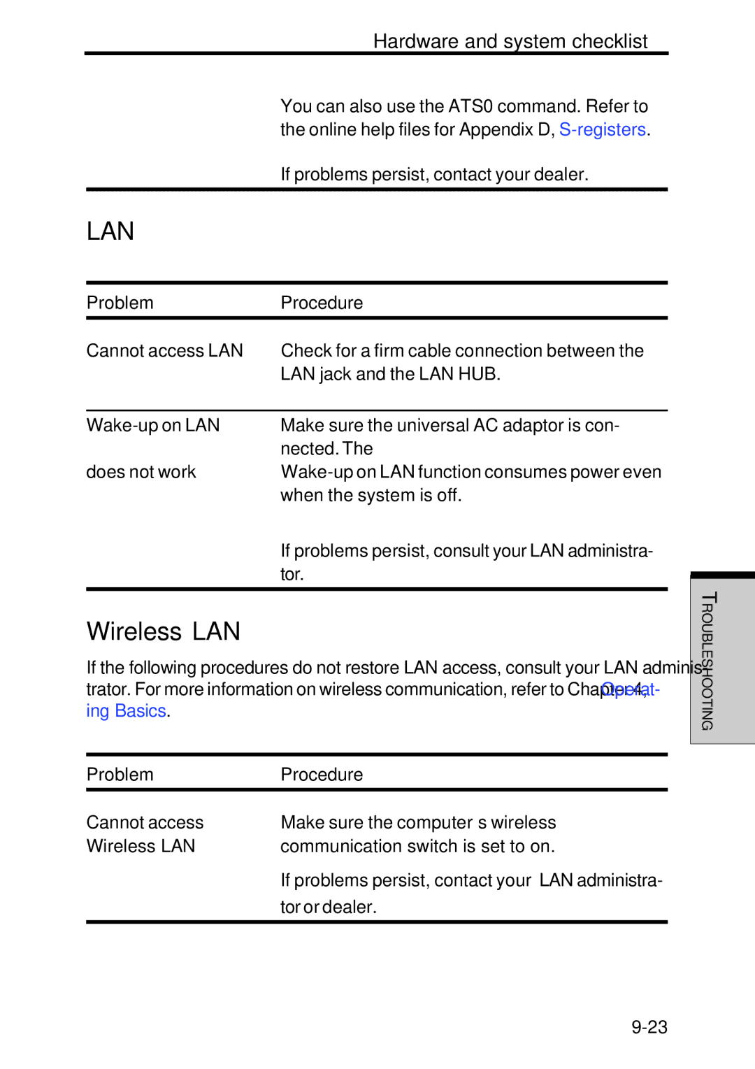 Toshiba Satellite 2450 user manual Lan 