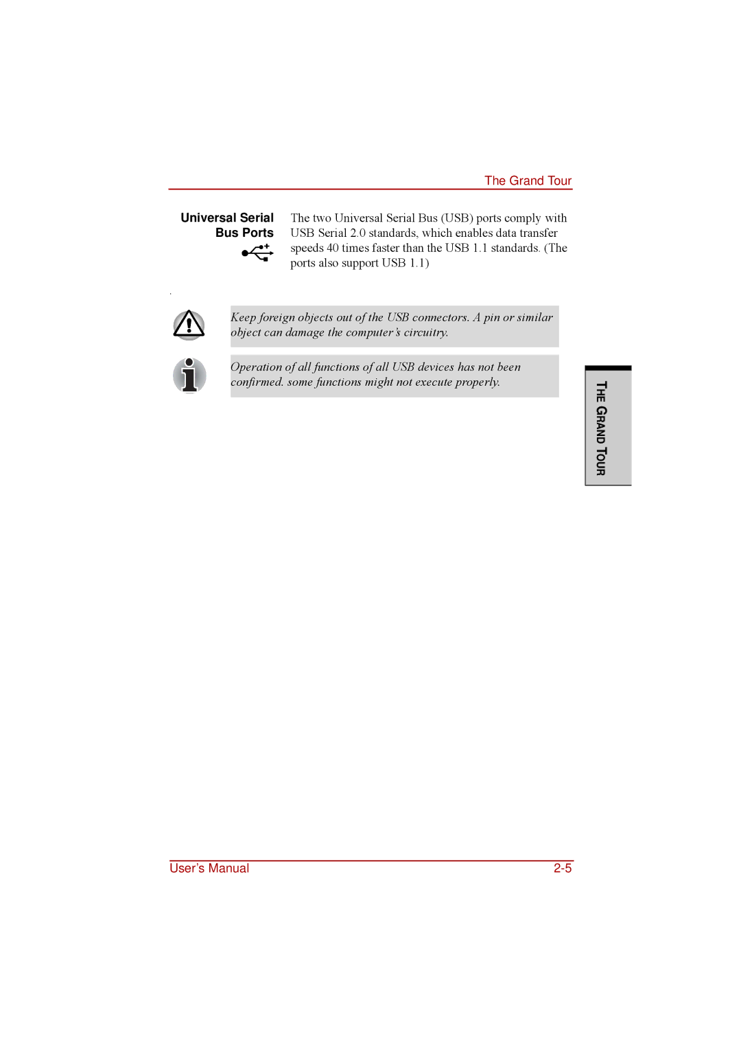 Toshiba Satellite Pro A210, Satellite A210 user manual Grand Tour 