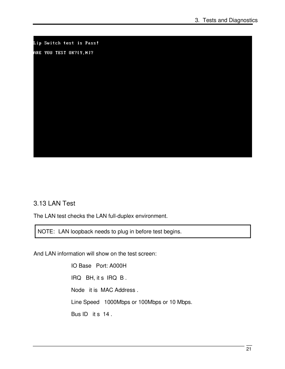 Toshiba Satellite A350D manual LAN Test 