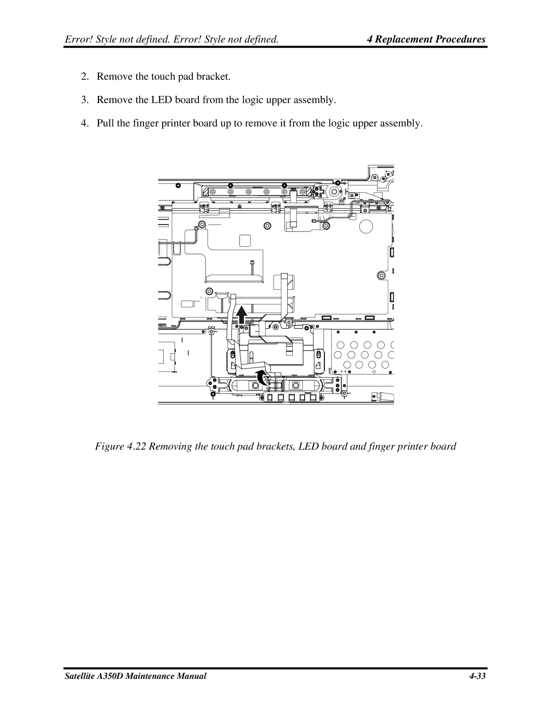 Toshiba Satellite A350D manual Replacement Procedures 