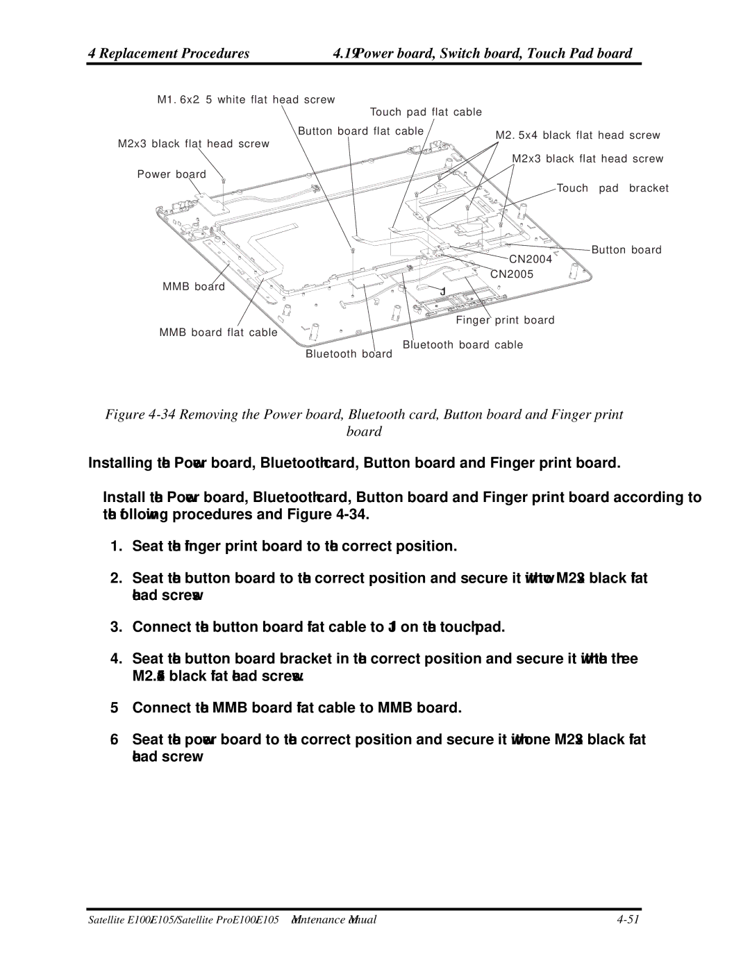 Toshiba SATELLITE E105 manual 