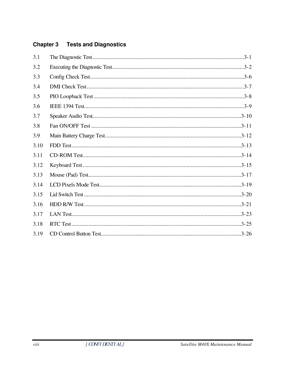 Toshiba Satellite M40X manual Tests and Diagnostics 