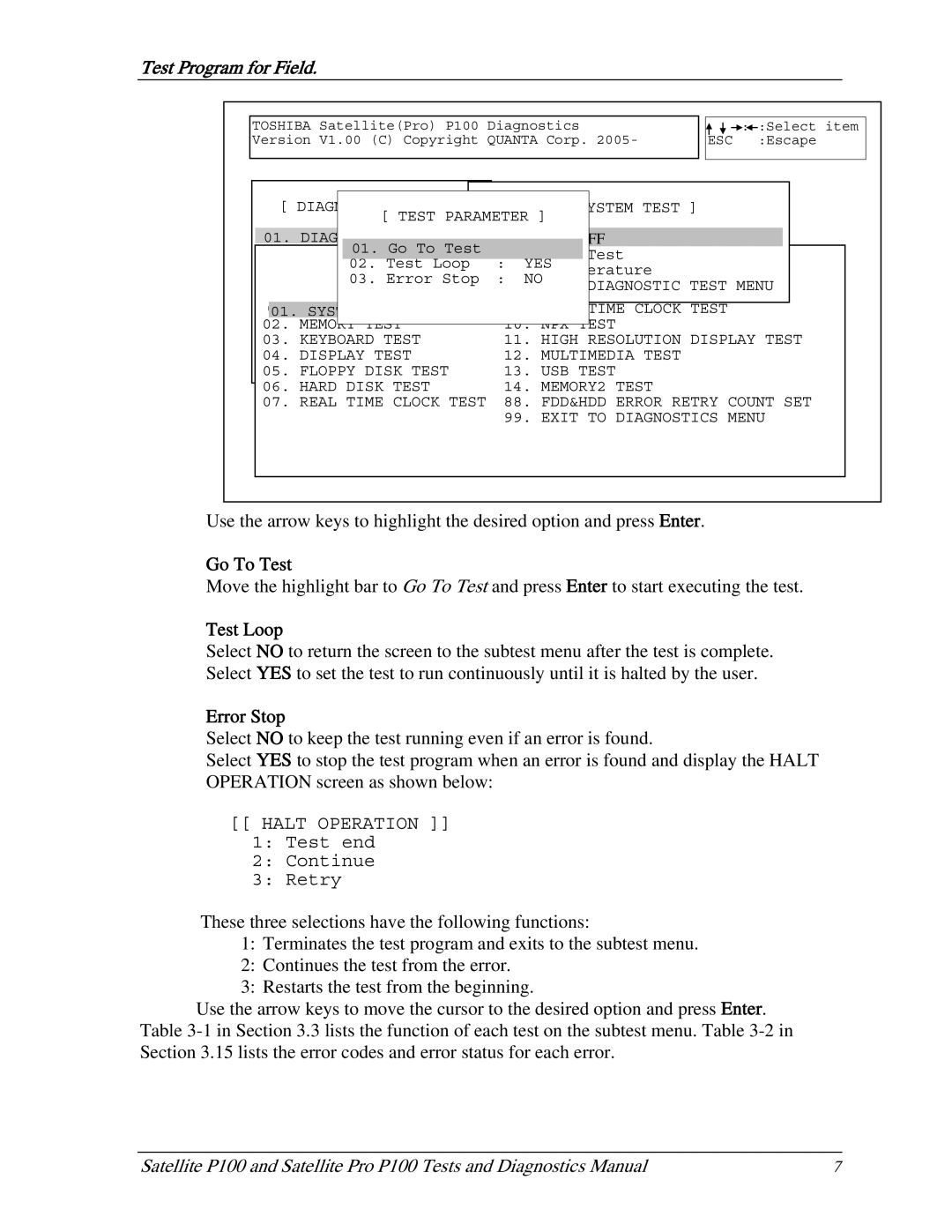 Toshiba satellite p100 manual Go To Test 