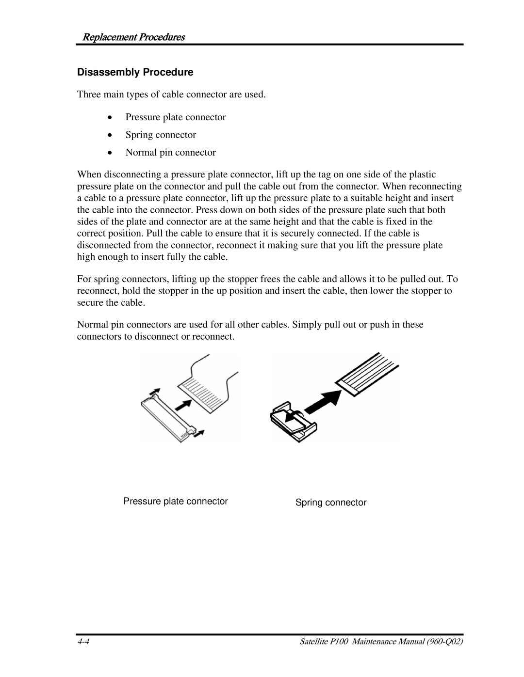 Toshiba satellite p100 manual Disassembly Procedure 