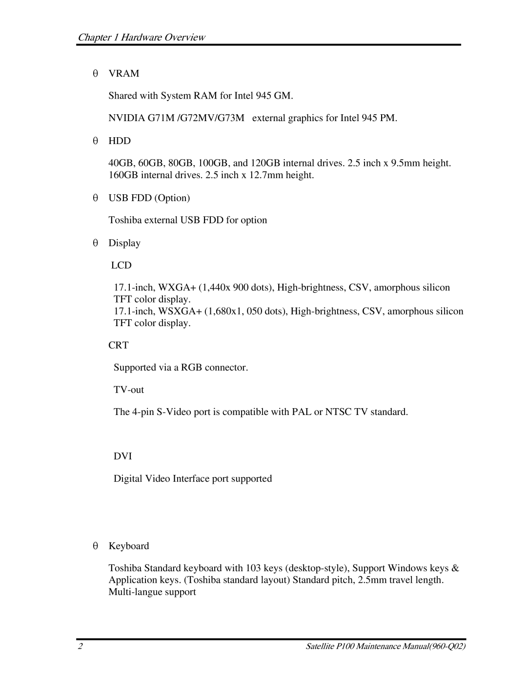 Toshiba satellite p100 manual Lcd 