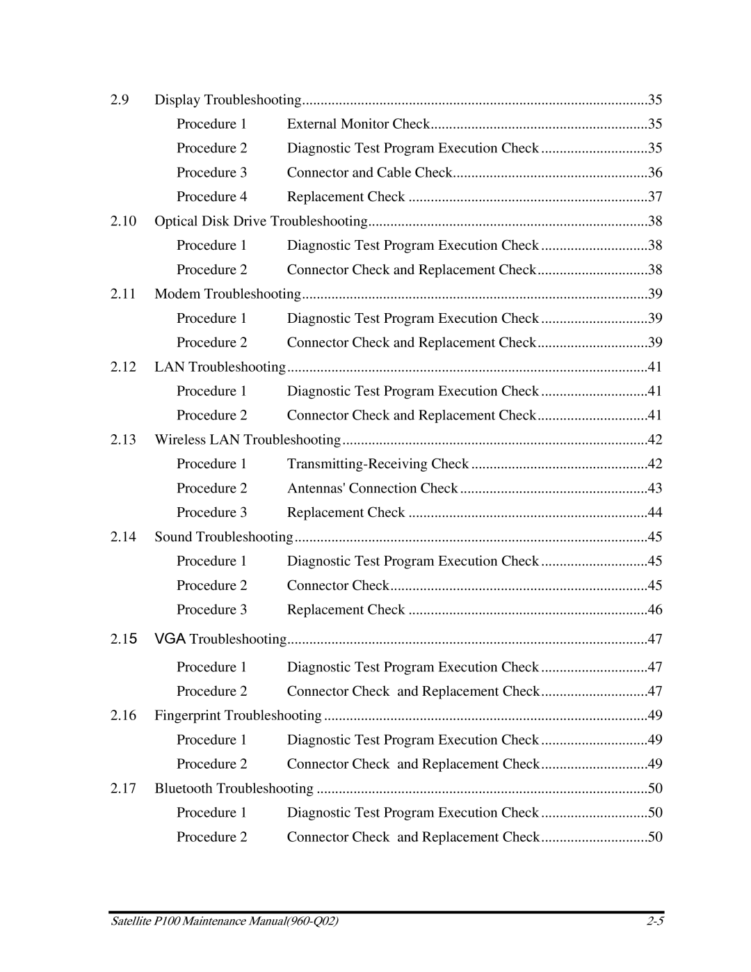 Toshiba satellite p100 manual Satellite P100 Maintenance Manual960-Q02 