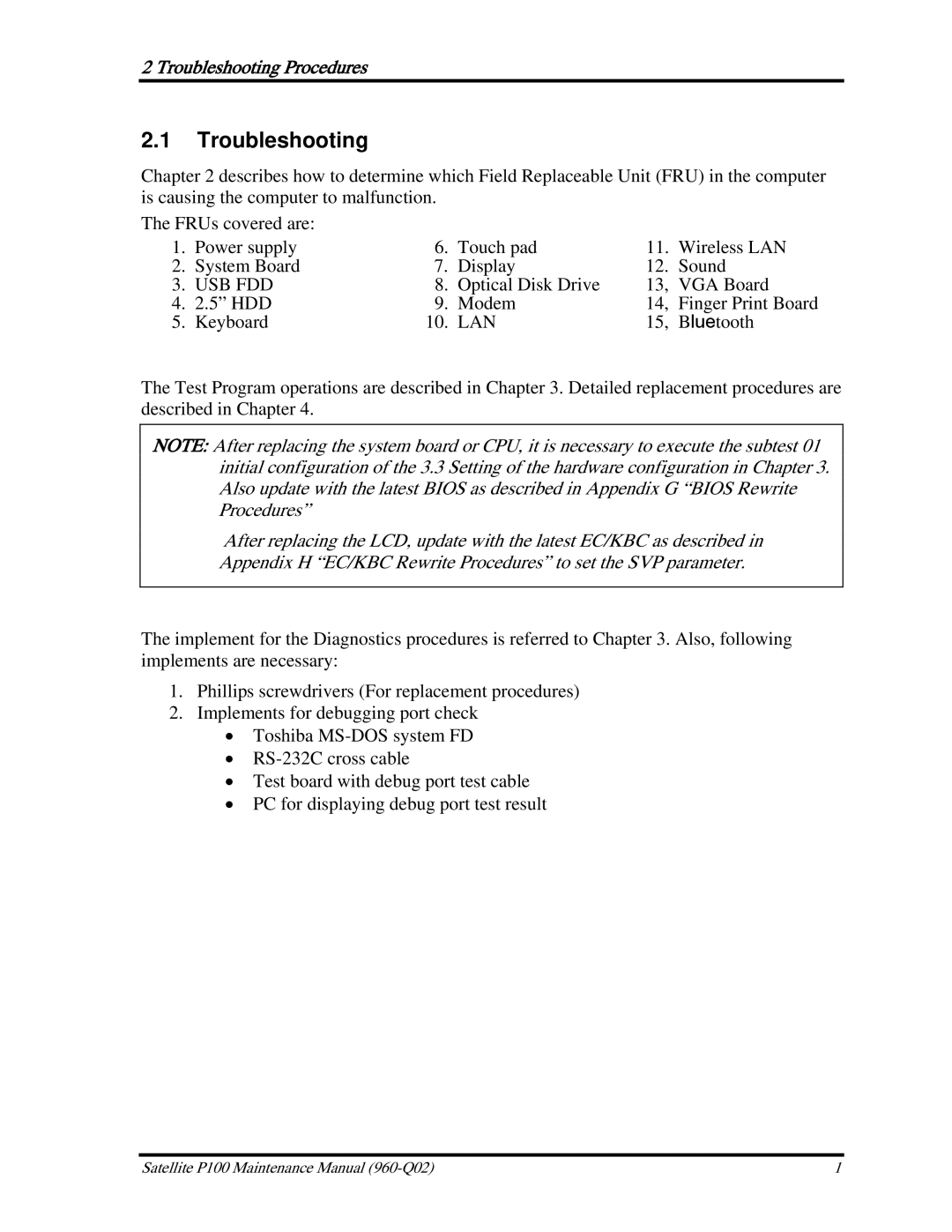 Toshiba satellite p100 manual Troubleshooting, Lan 