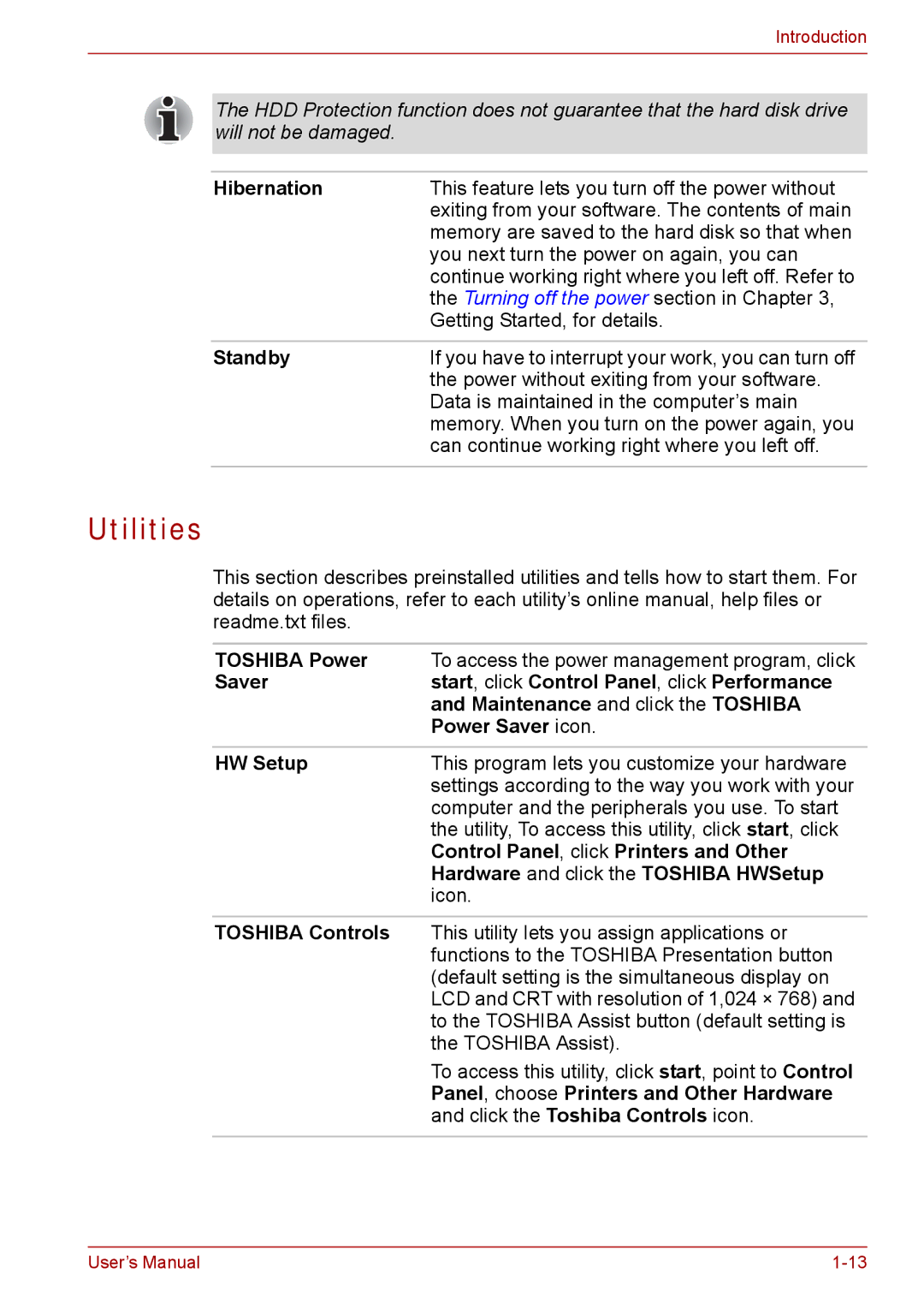 Toshiba Tecra A8, SATELLITE PRO A120 manual Utilities 