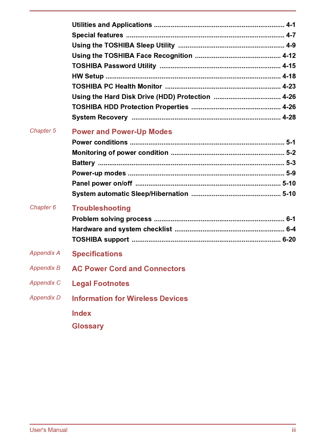 Toshiba Satellite Pro S850 user manual Power and Power-Up Modes 