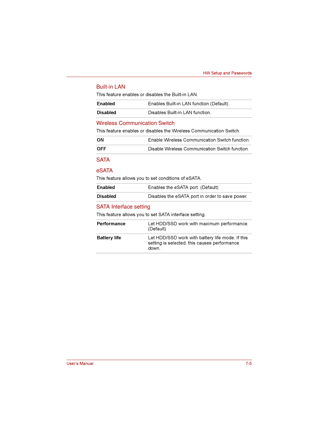 Toshiba satellite pro user manual Performance, Battery life 