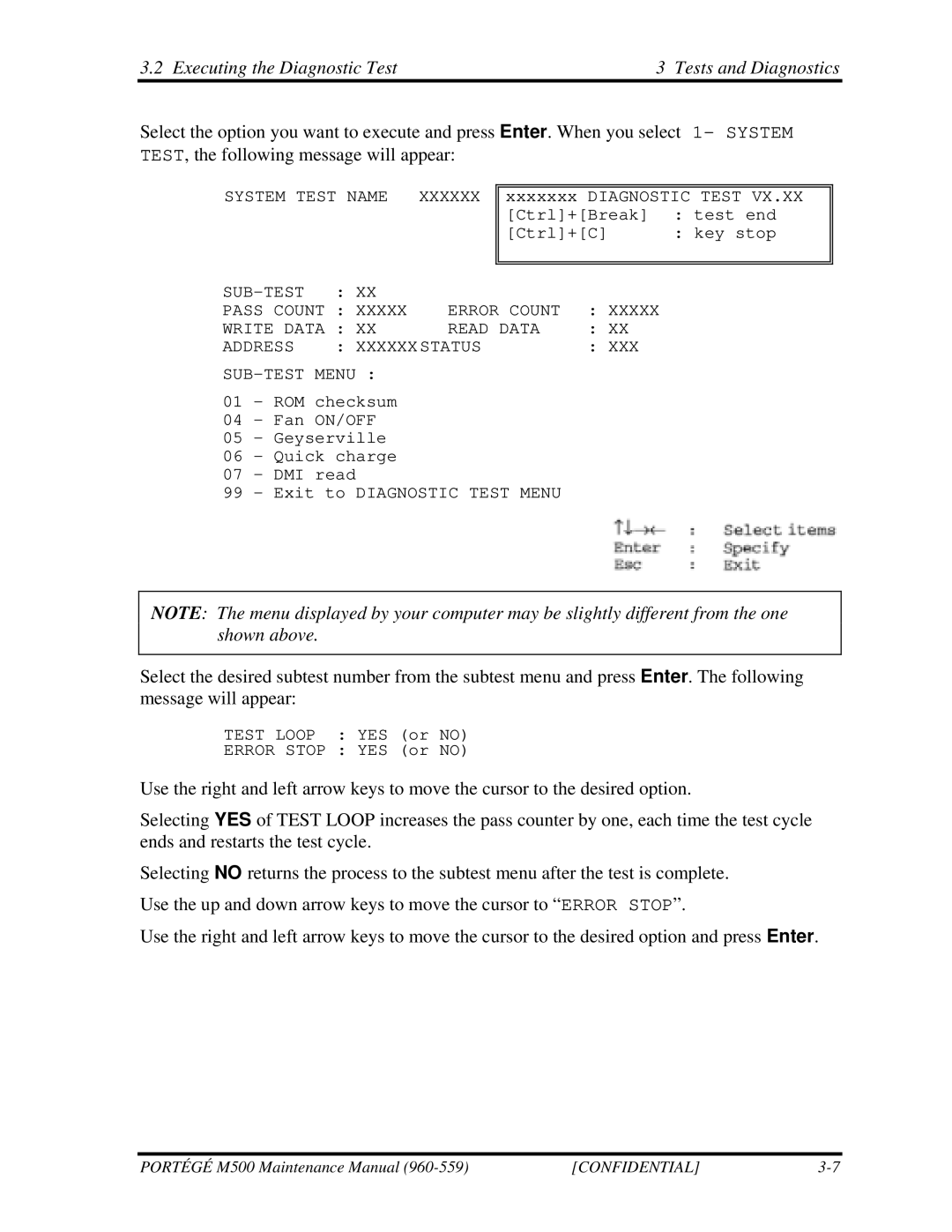 Toshiba SATELLITE U200 manual System Test Name 