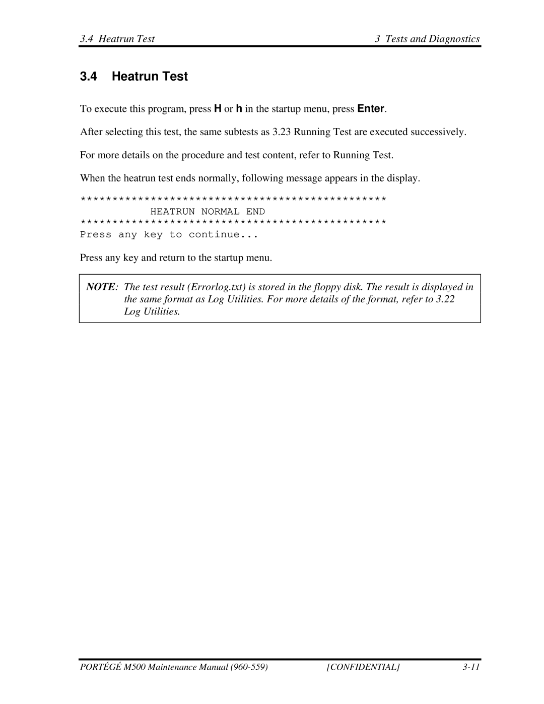 Toshiba SATELLITE U200 manual Heatrun Test Tests and Diagnostics 