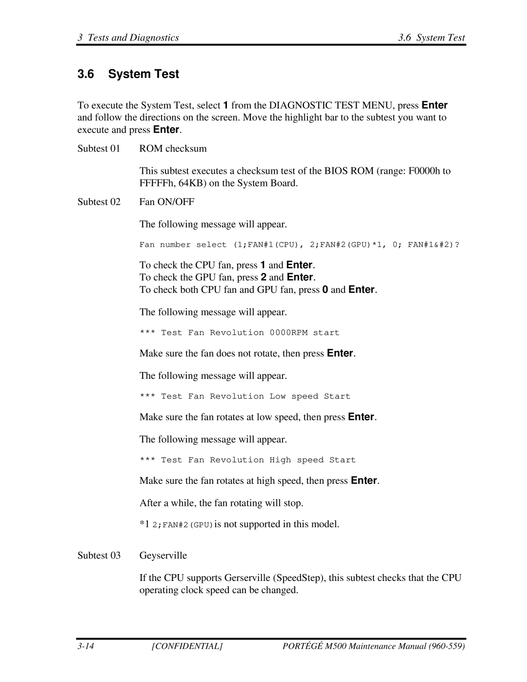 Toshiba SATELLITE U200 manual Tests and Diagnostics System Test 