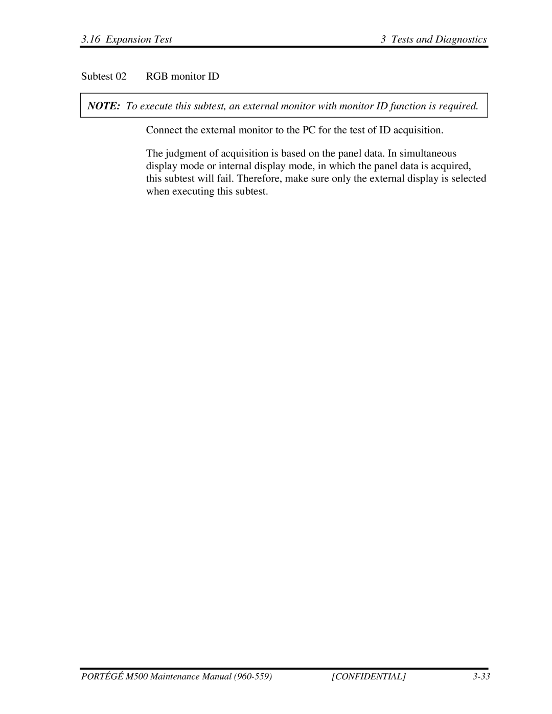 Toshiba SATELLITE U200 manual Expansion Test Tests and Diagnostics 