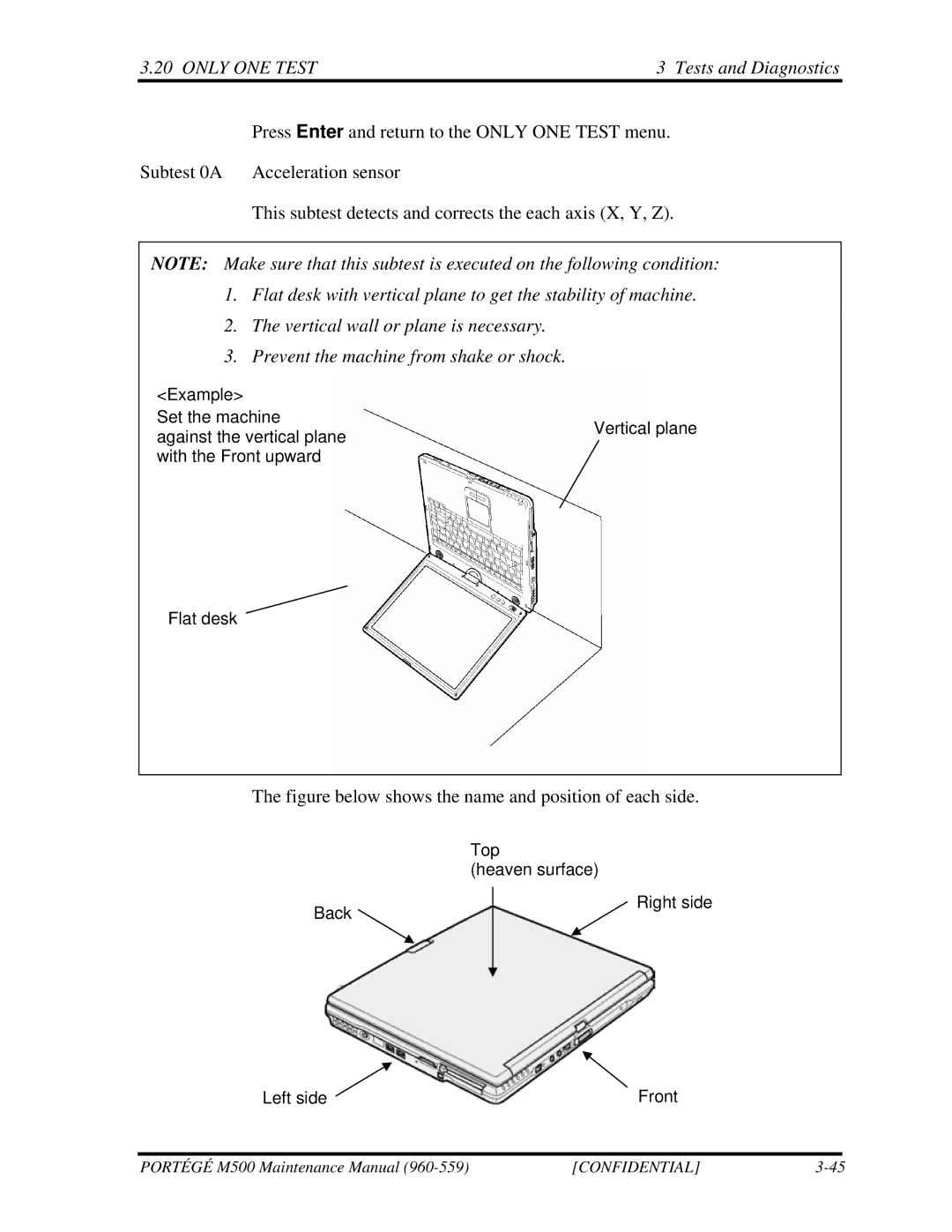 Toshiba SATELLITE U200 manual Figure below shows the name and position of each side 