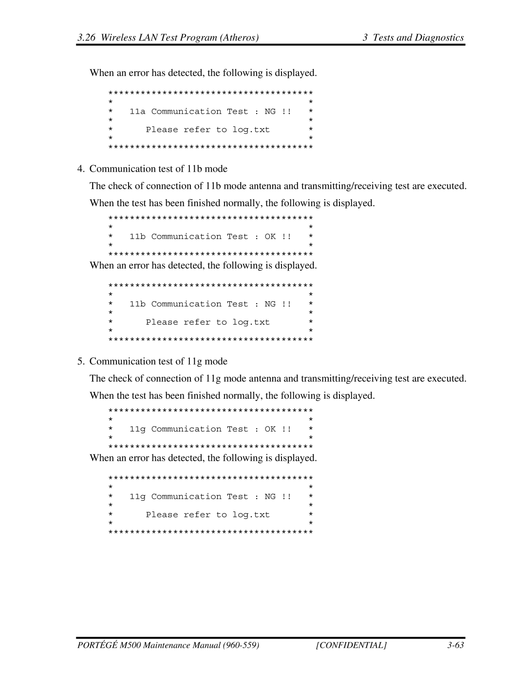 Toshiba SATELLITE U200 manual When an error has detected, the following is displayed 