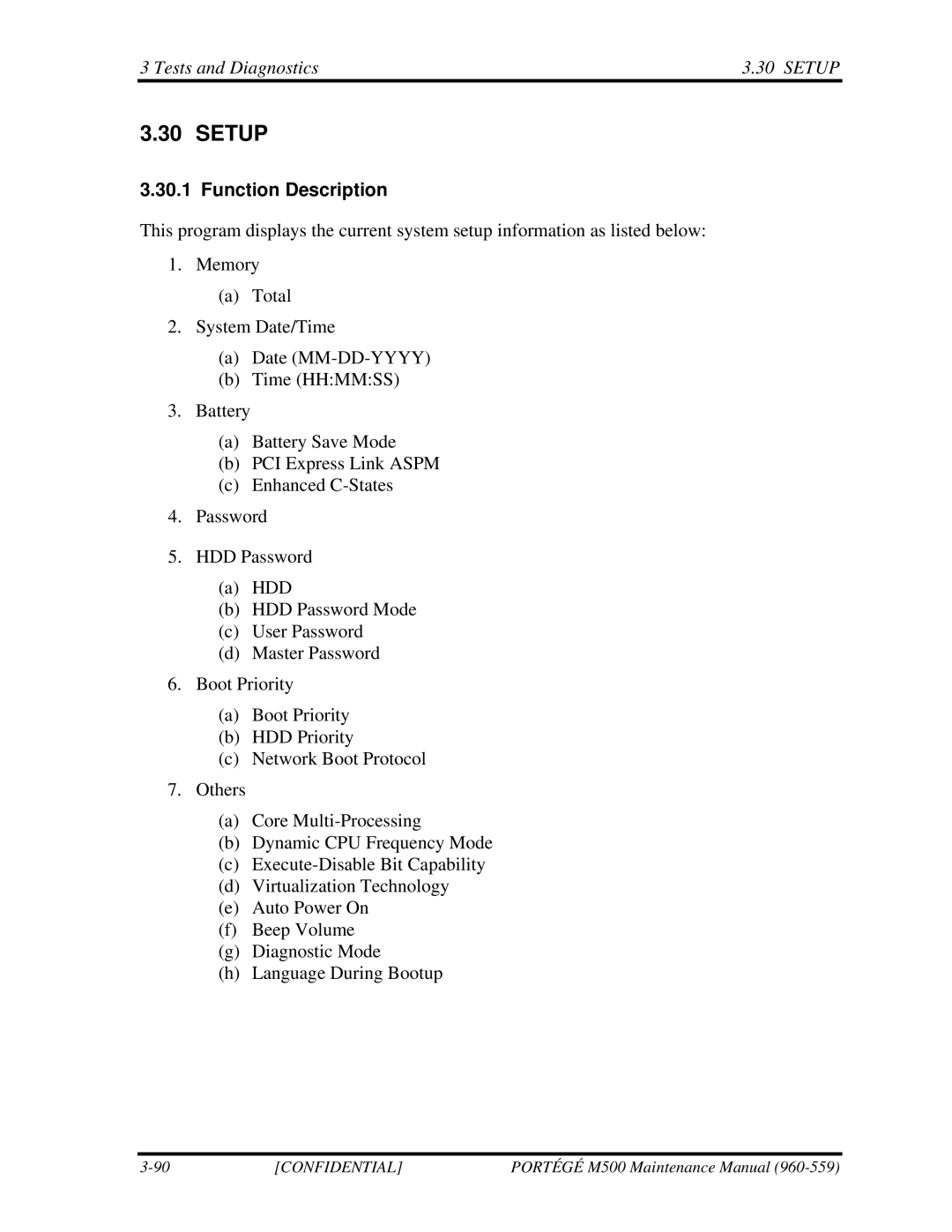 Toshiba SATELLITE U200 manual Tests and Diagnostics Setup 