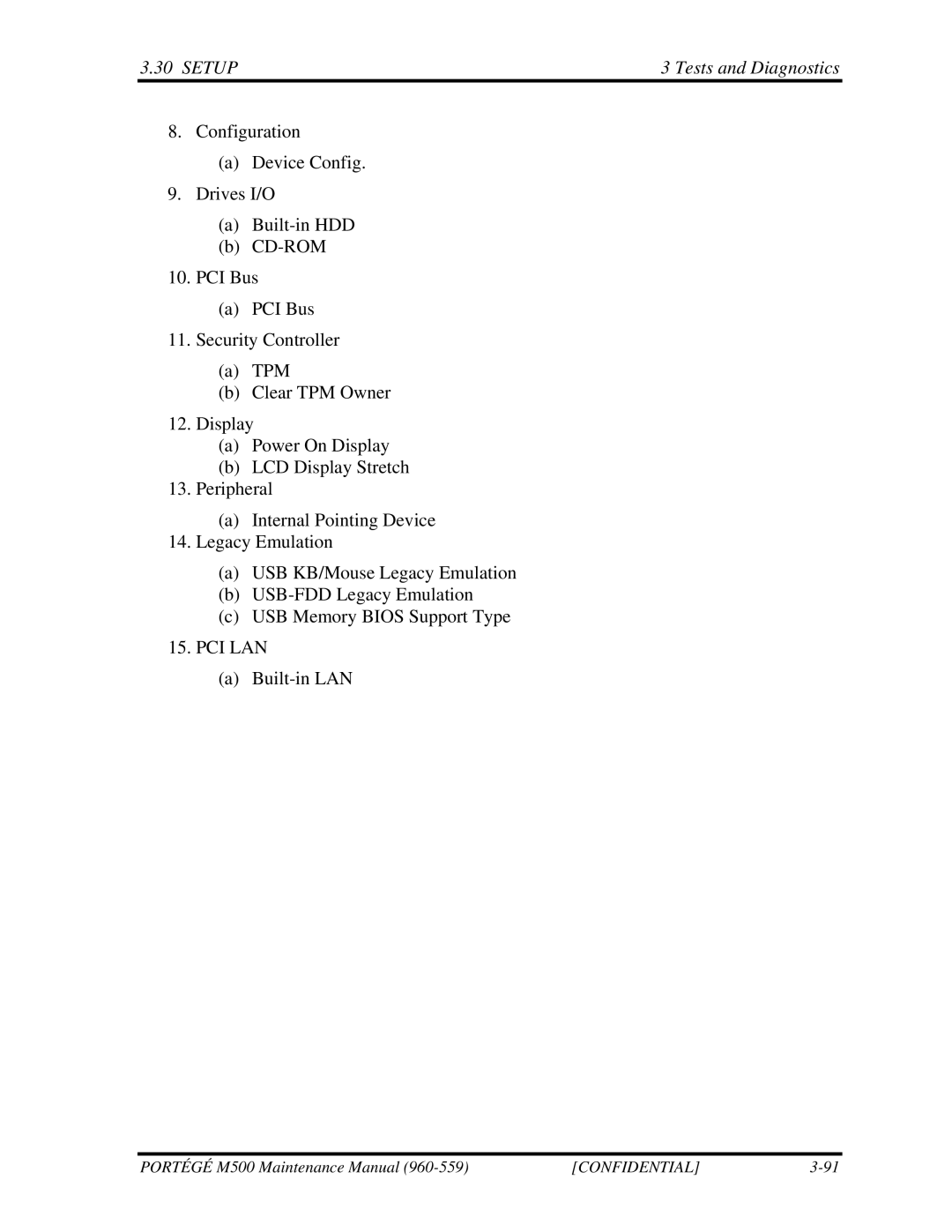 Toshiba SATELLITE U200 manual Setup Tests and Diagnostics 