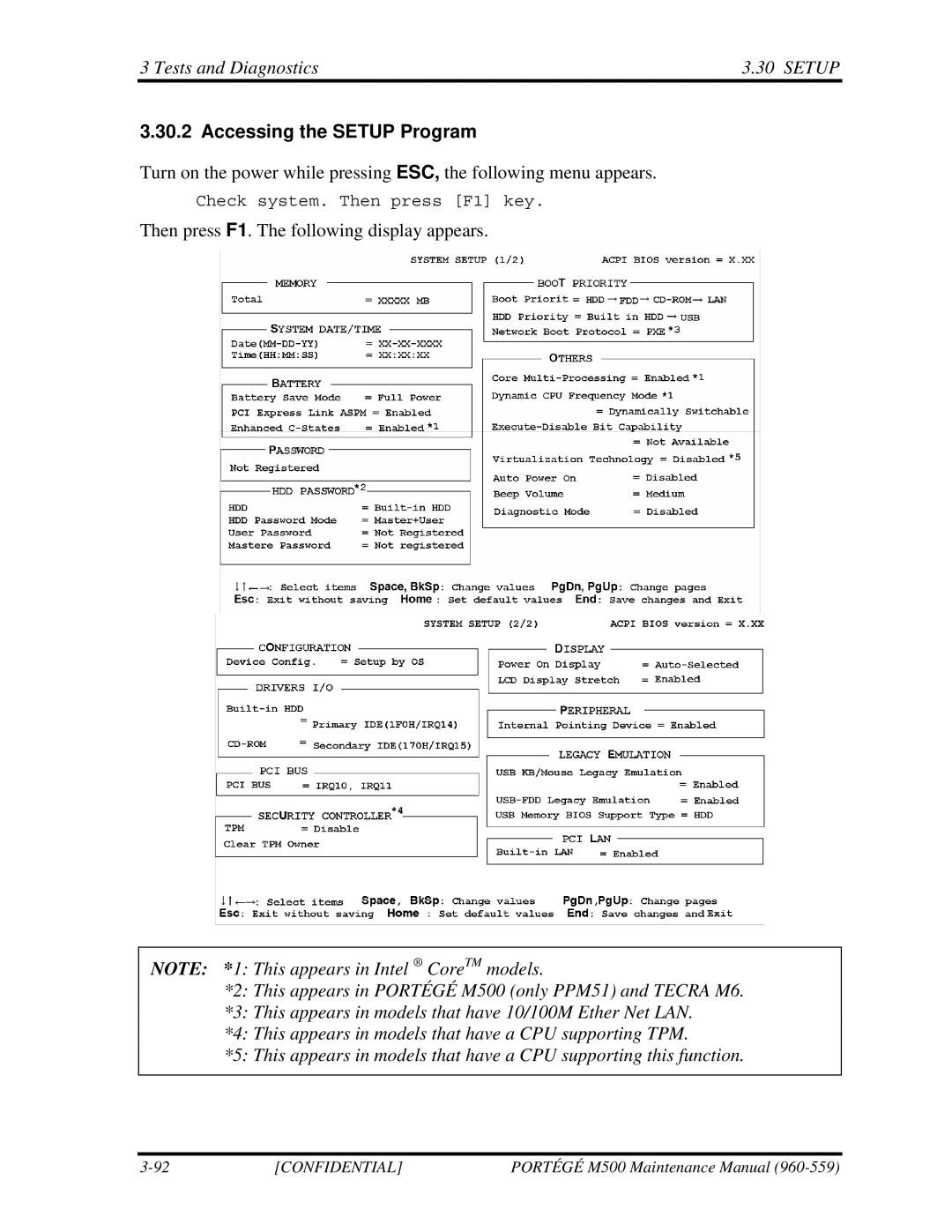 Toshiba SATELLITE U200 manual Accessing the Setup Program 