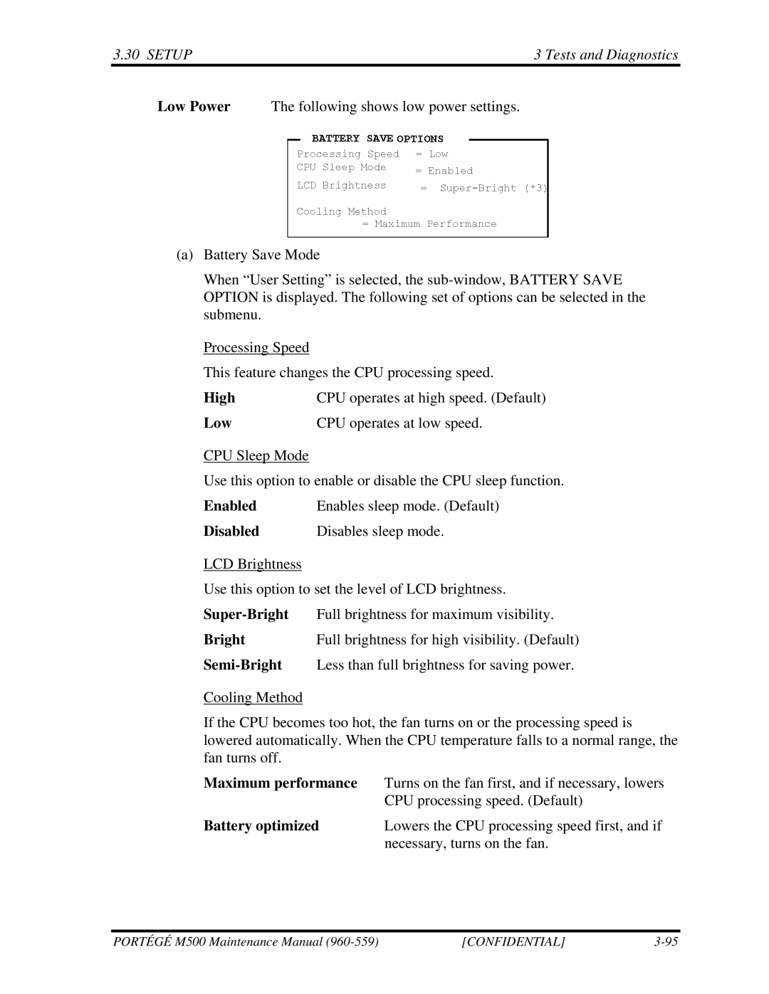 Toshiba SATELLITE U200 manual Maximum performance 