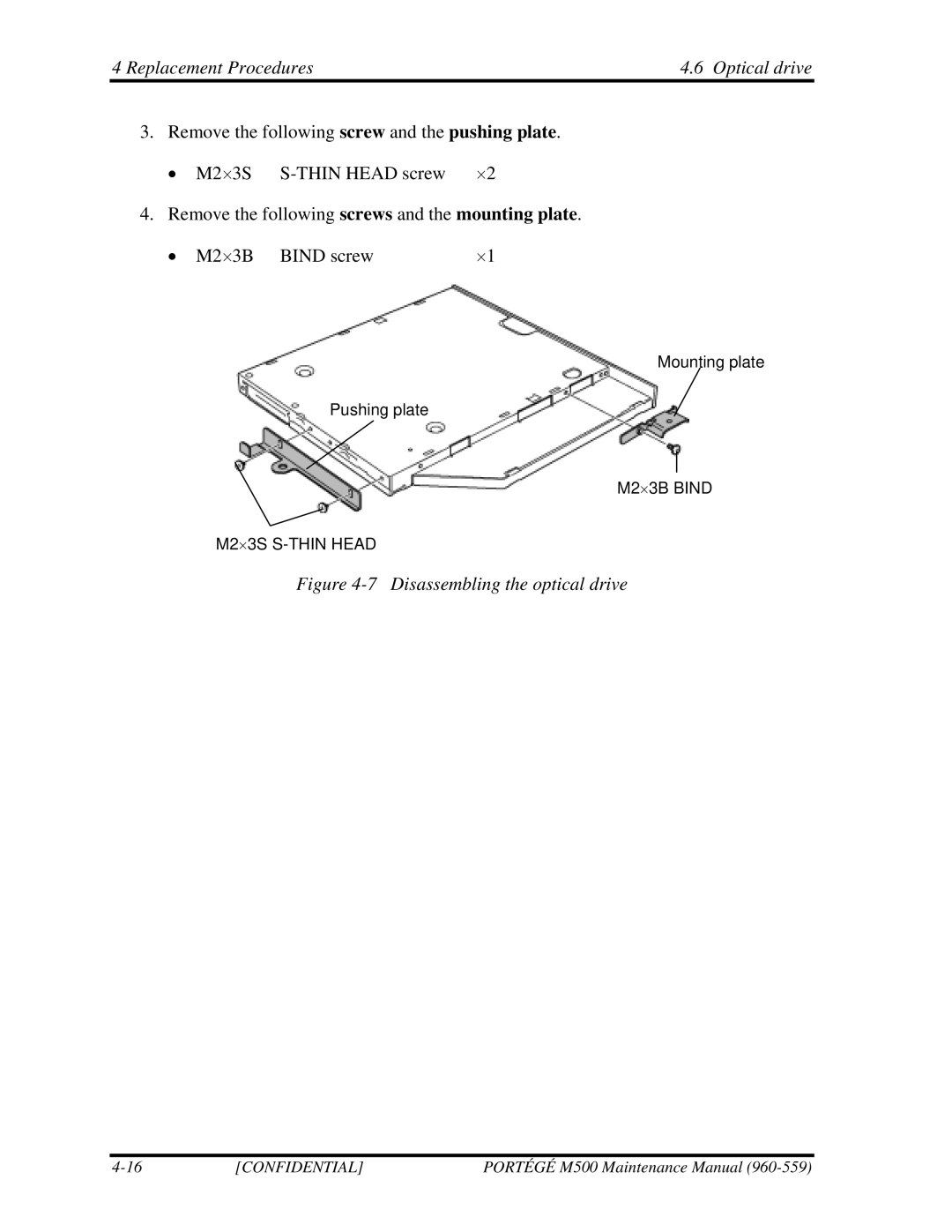 Toshiba SATELLITE U200 manual Disassembling the optical drive 